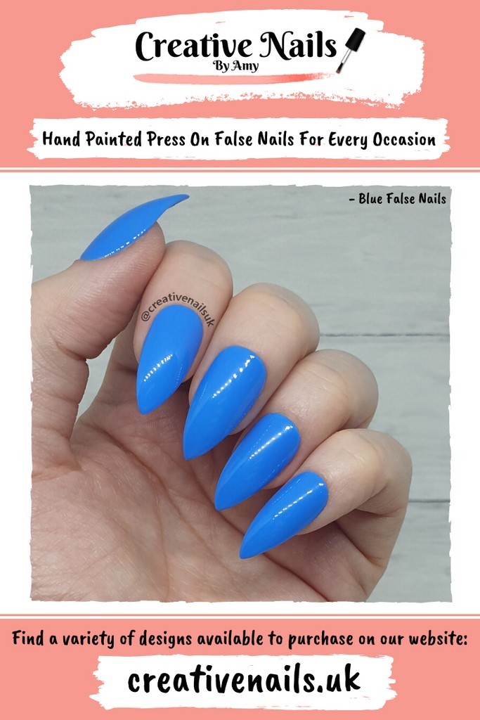 blue acrylic nails