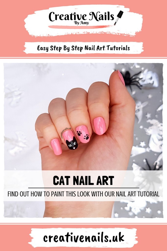 cat easy step by step nail art tutorial