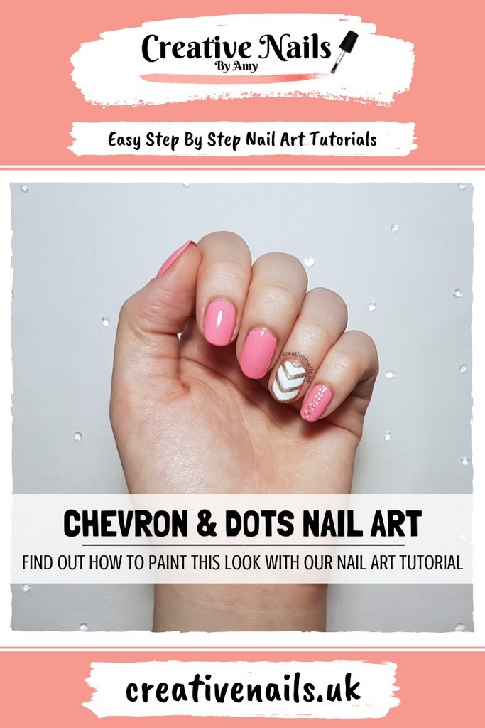 chevron and dots easy step by step nail art tutorial