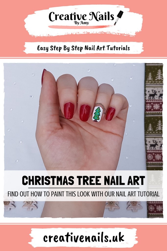 christmas tree easy step by step nail art tutorial