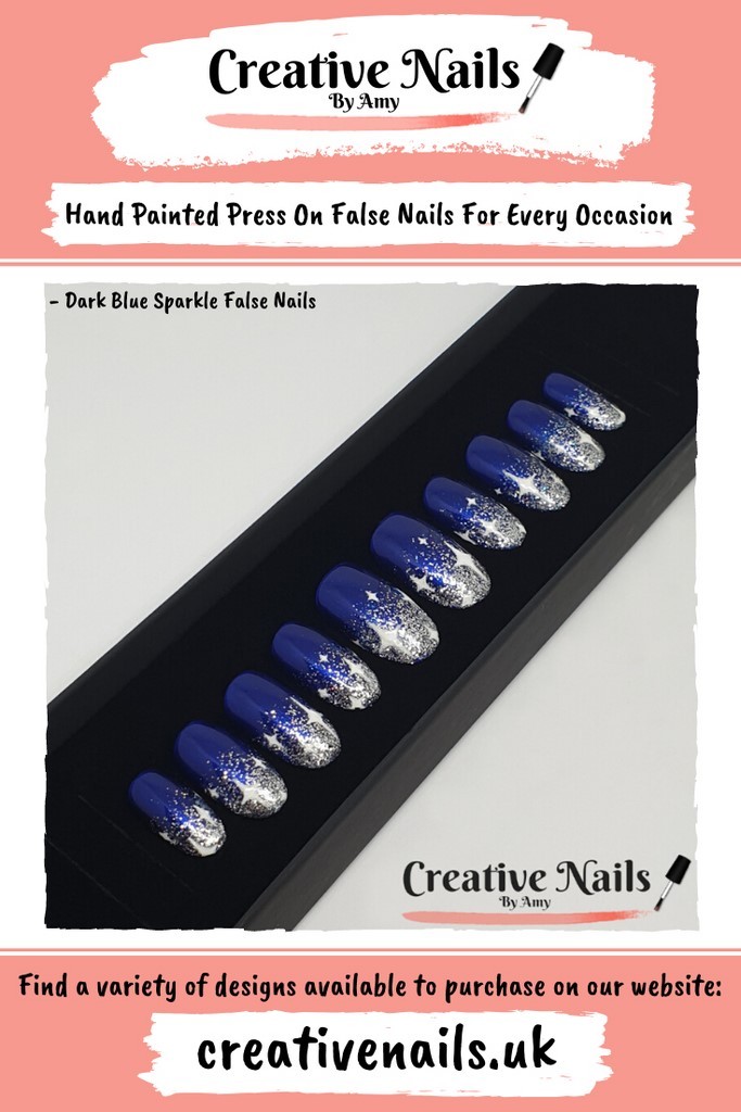 blue ombre nails