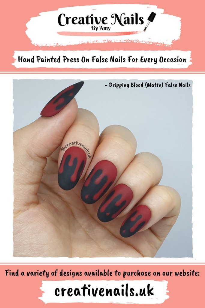blood drip nail art