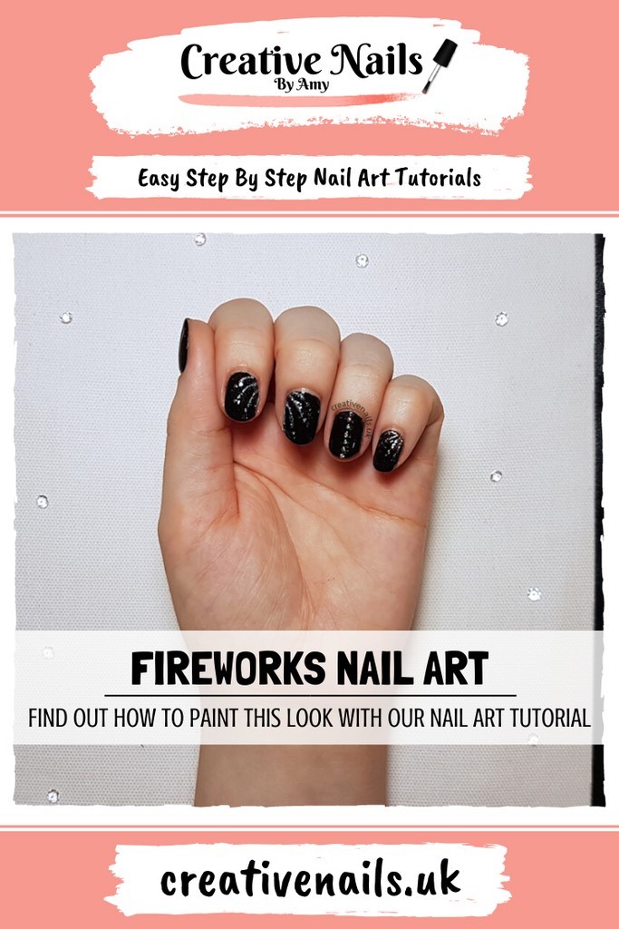 fireworks easy step by step nail art tutorial