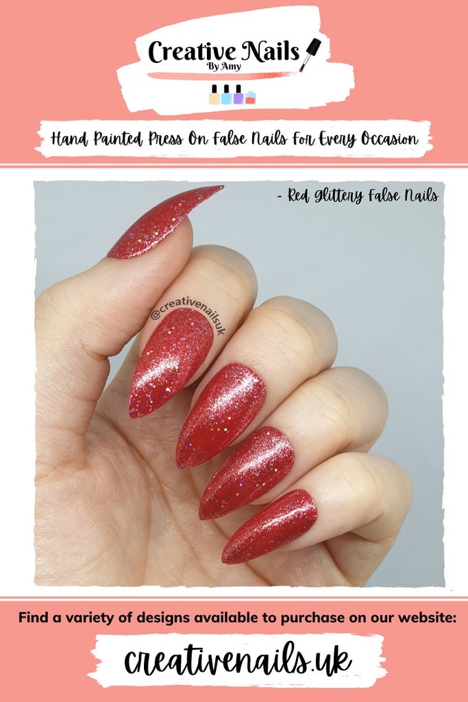 red gel nails