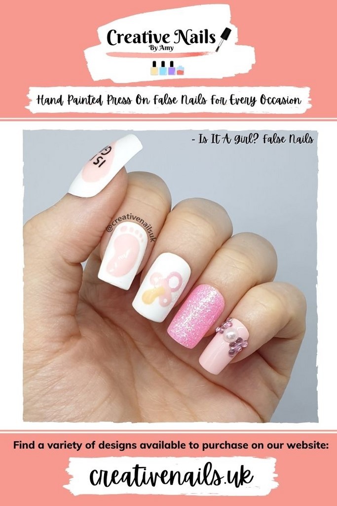 baby shower nails for girl