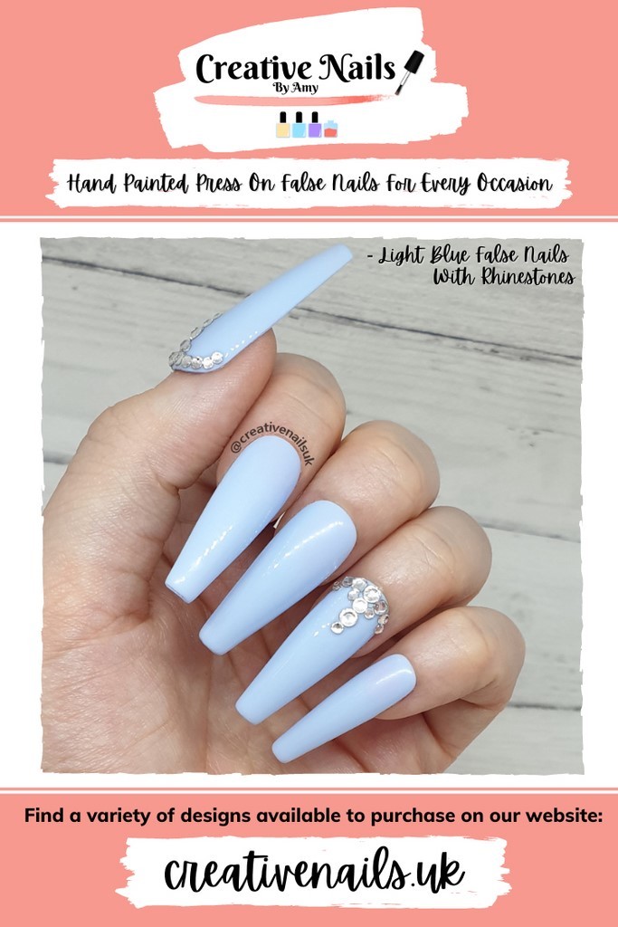 rhinstone false nails