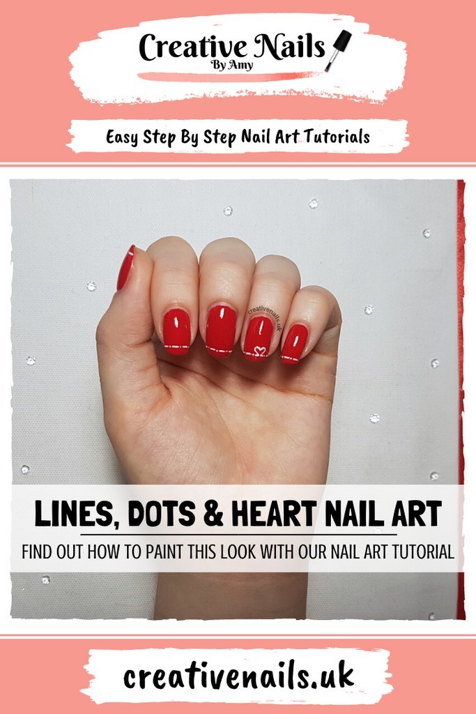 heart easy step by step nail art tutorial