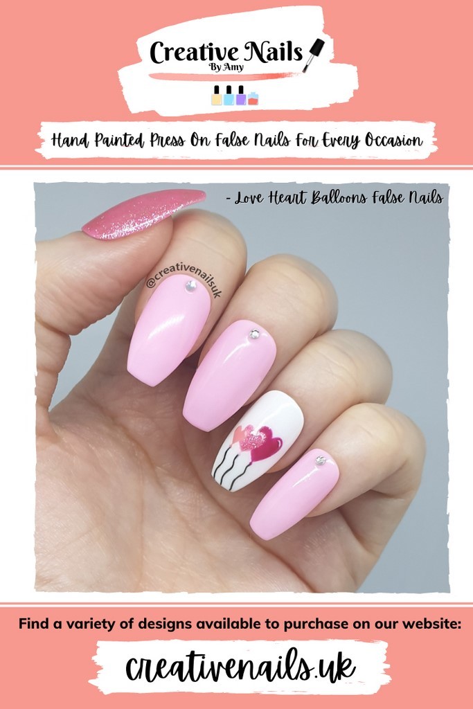 love heart nails