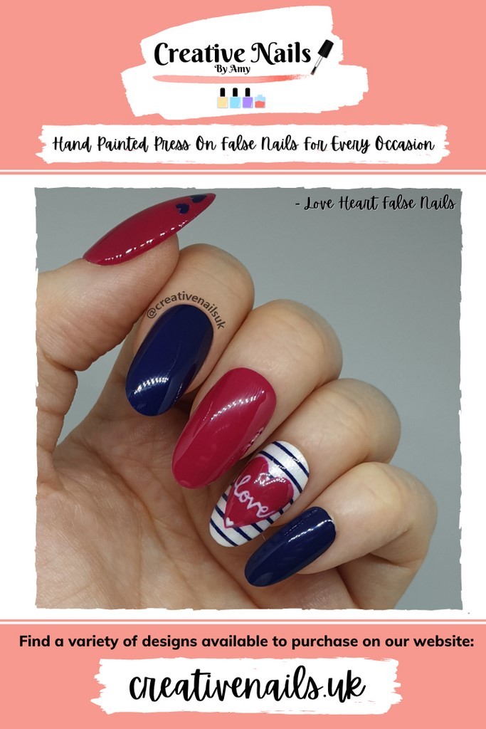 love heart nails