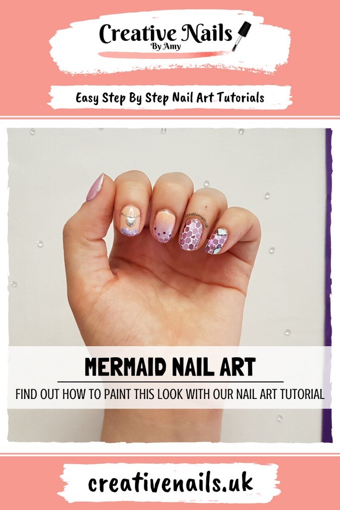 mermaid easy step by step nail art tutorial