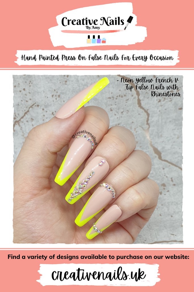 bright press on false nails