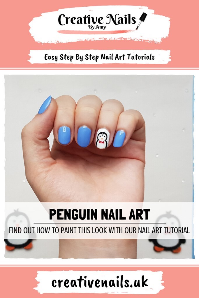 penguin easy step by step nail art tutorial