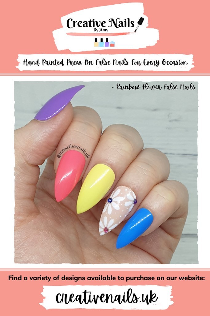 floral false nails