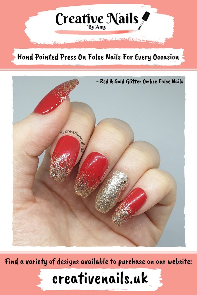 red ombre nails