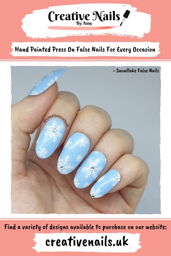 christmas nails snowflakes
