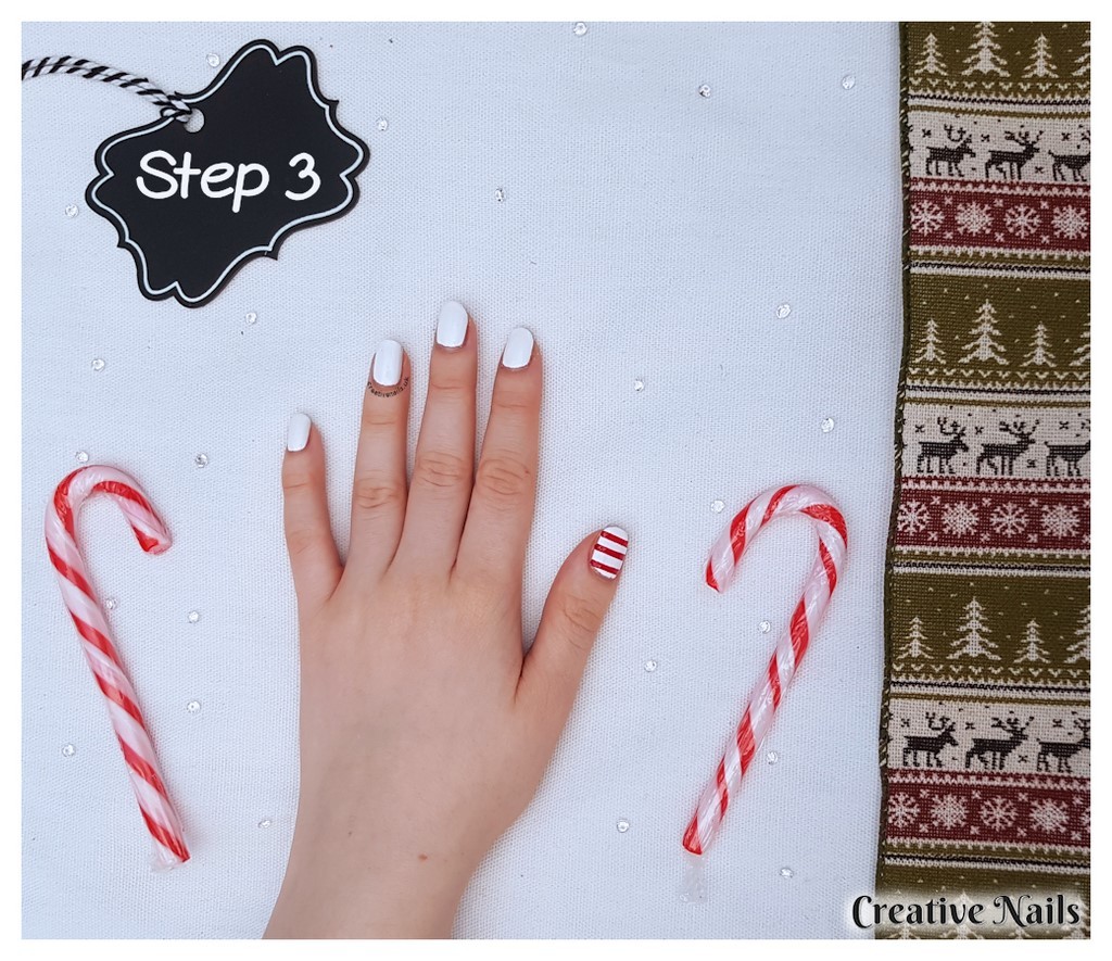 red candy cane nails