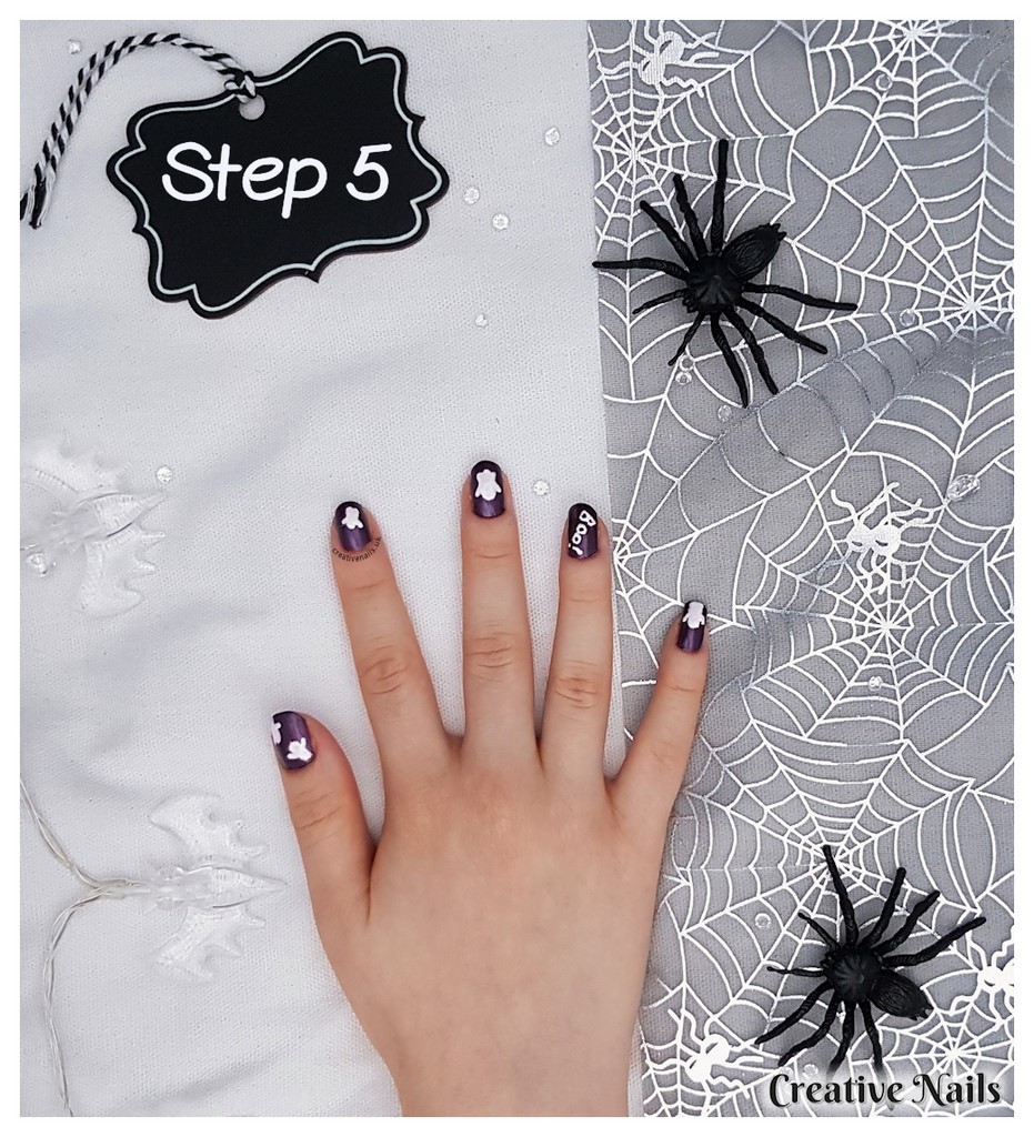ghost nail art