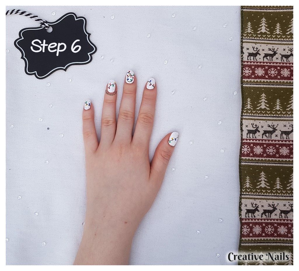 christmas light nails 