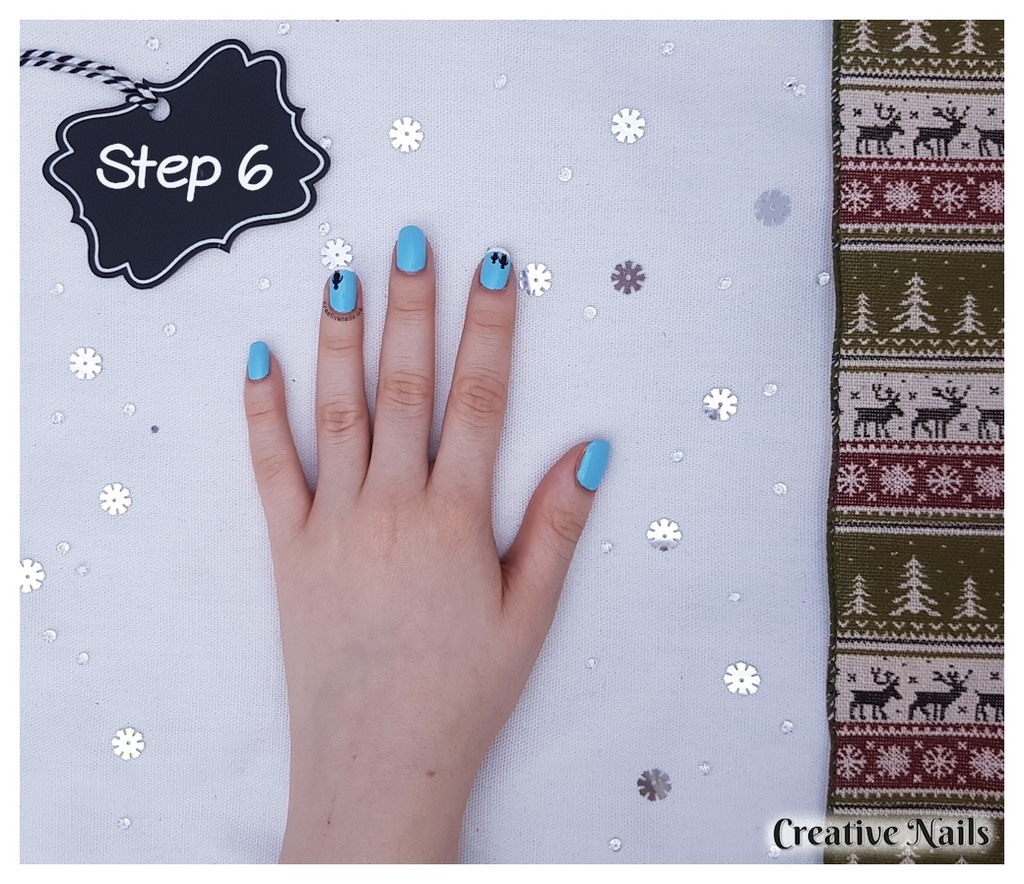 christmas penguin nail art