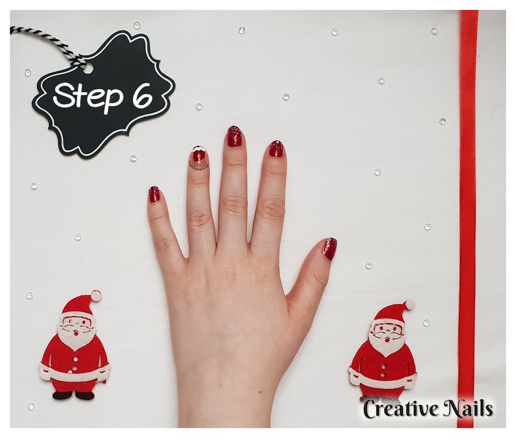 christmas nails santa hat