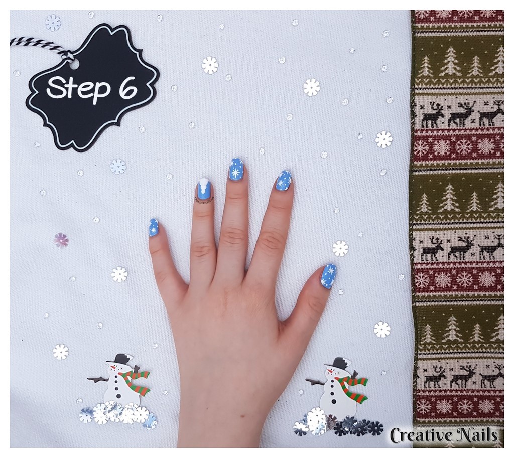 snowflake nail art