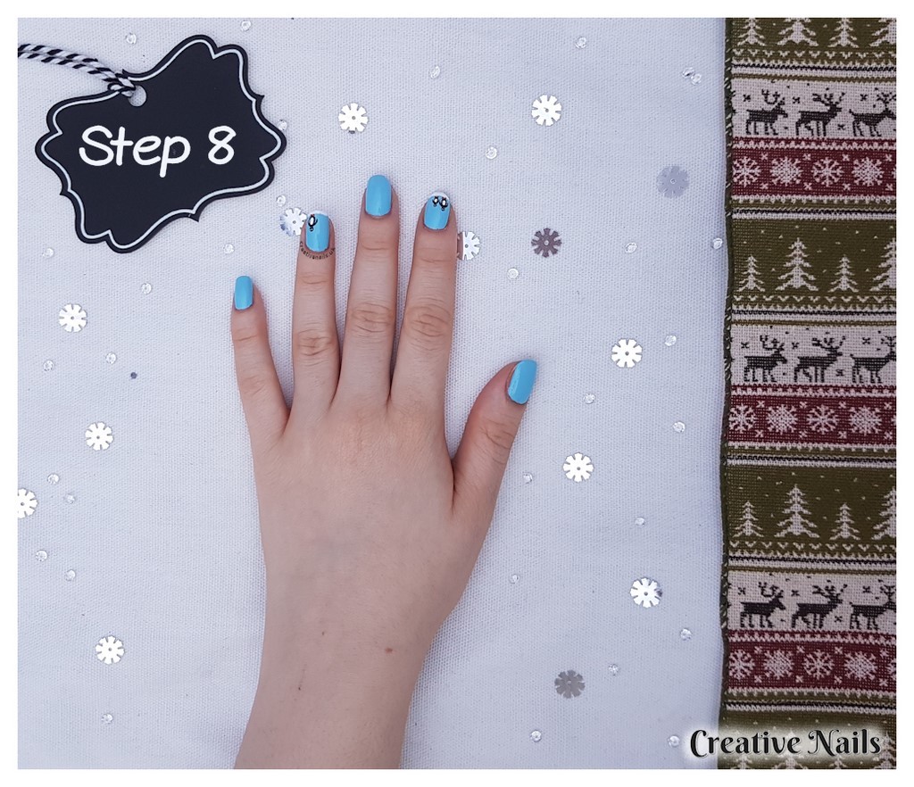 penguin nail art