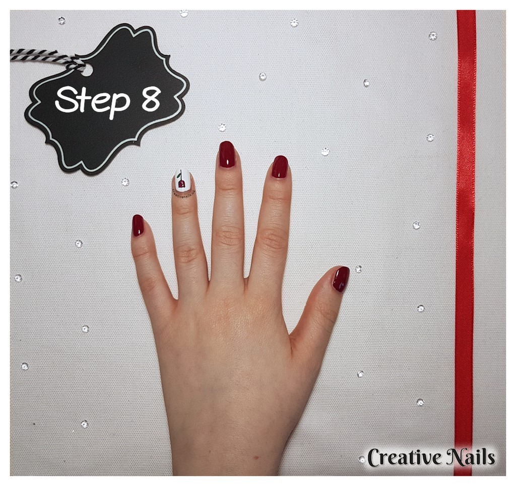 rose nail design