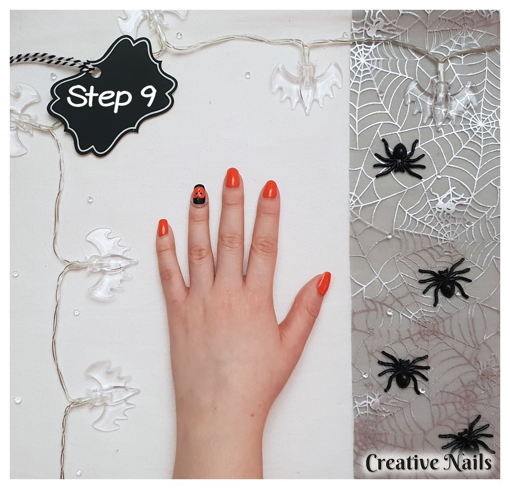 halloween pumpkin nails