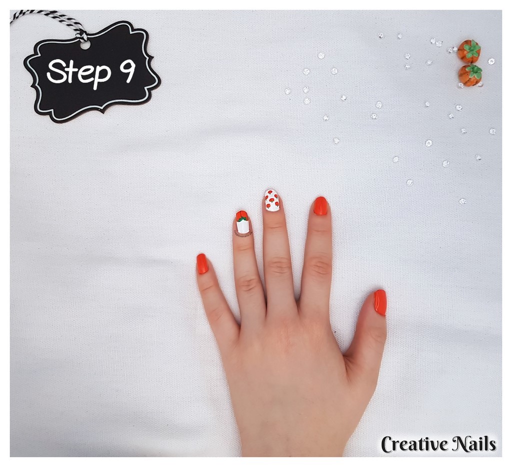 pumpkin nail art