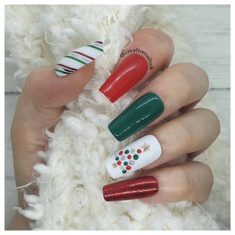 candy cane nails