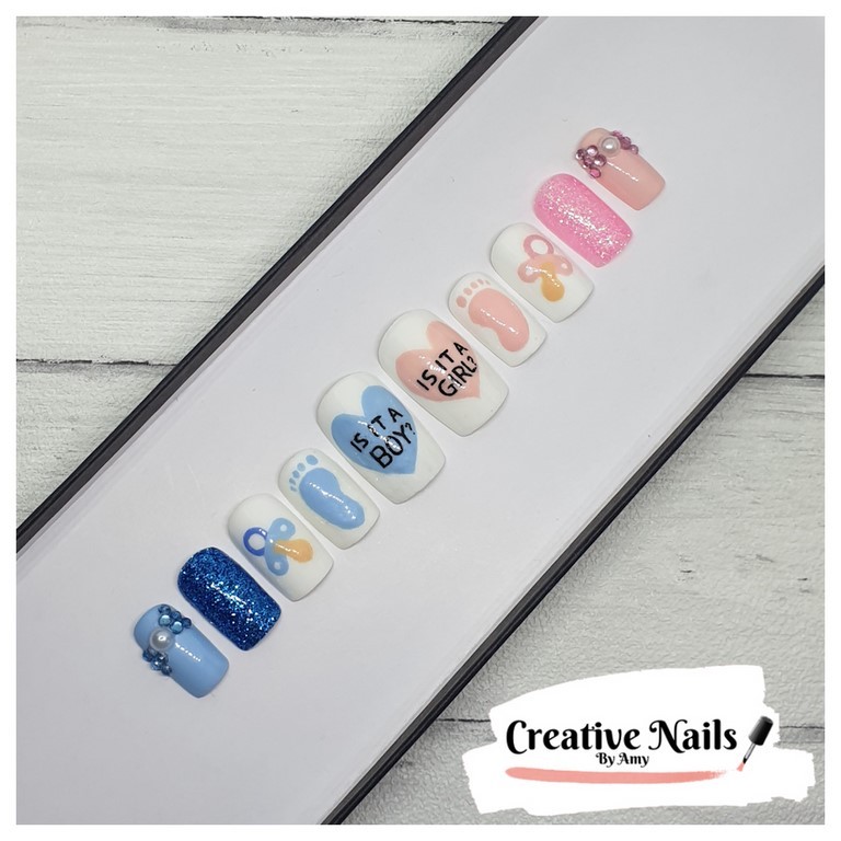 baby shower nails