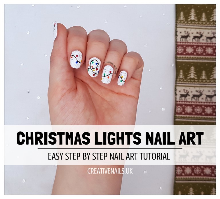 christmas lights nail art