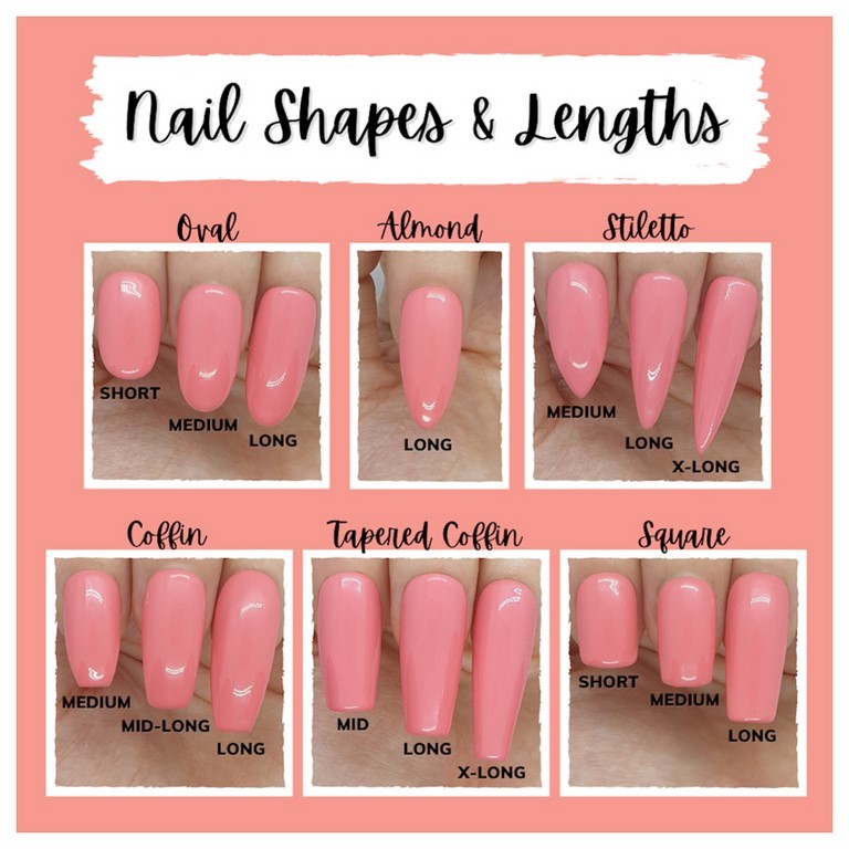 Oval false nails, square false nails, stiletto false nails, coffin false nails