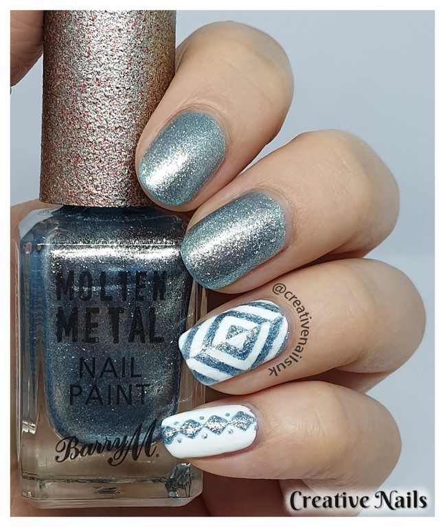 geometric nail art