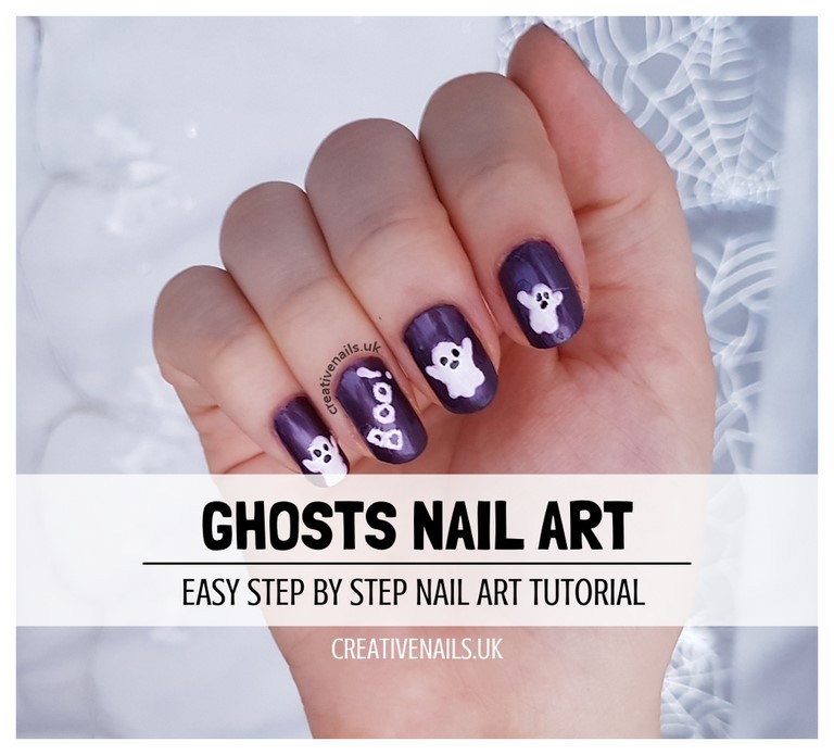 ghost nail art tutorial