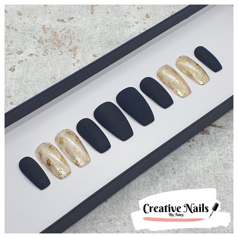 gold foil nails