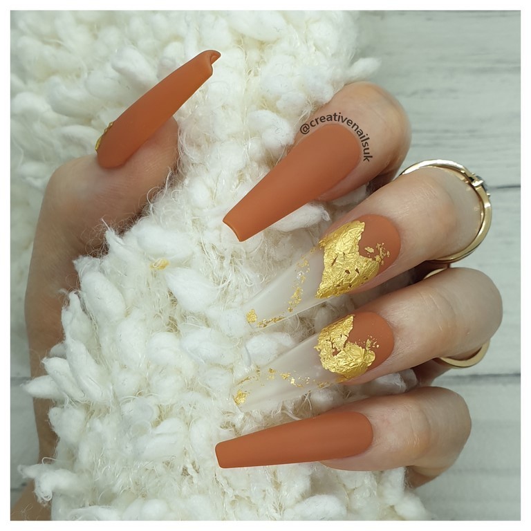 gold foil nails