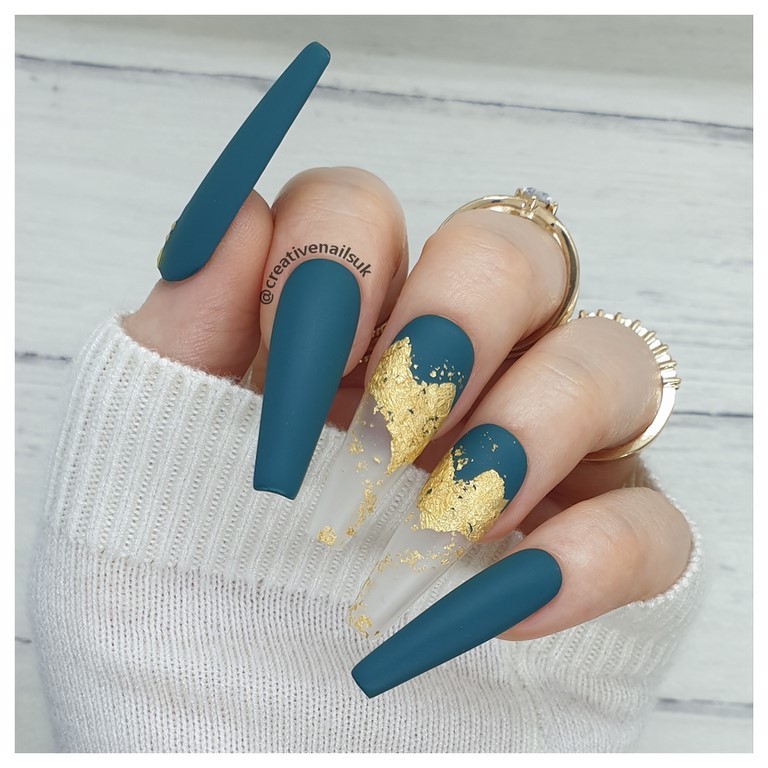 gold foil nails