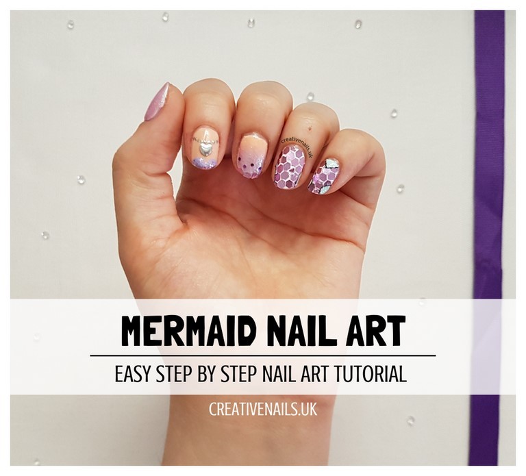 mermaid nail art tutorial