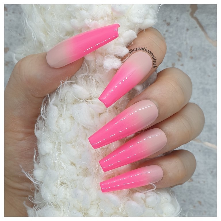 pink ombre nails