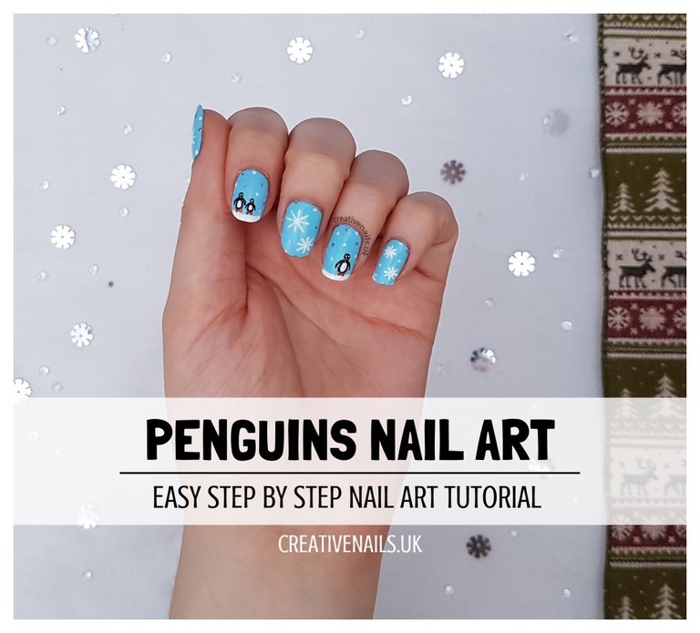 penguins nail art tutorial
