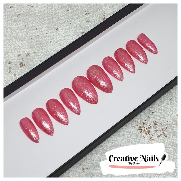 hand painted false nails