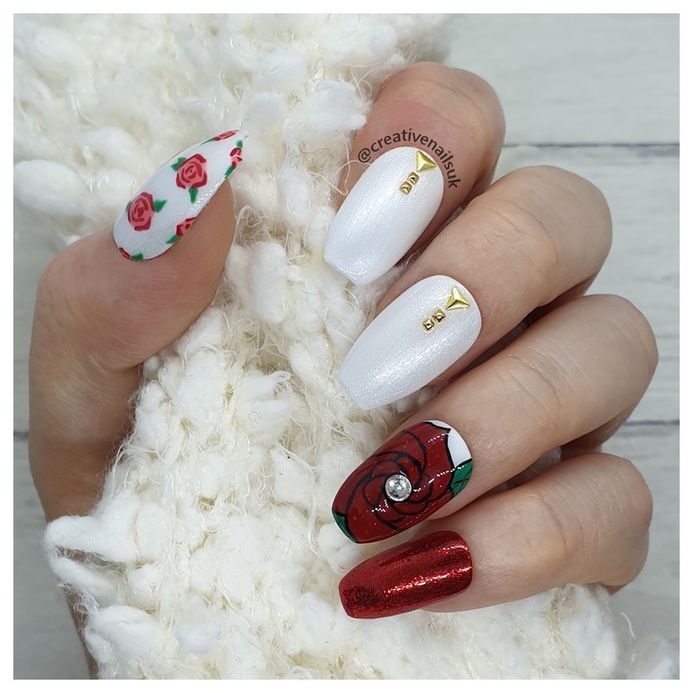 rose false nails