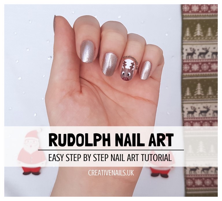 rudolph nail art tutorial