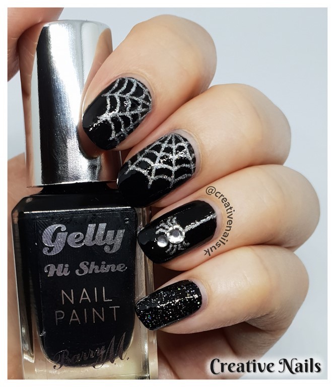 spider nail art