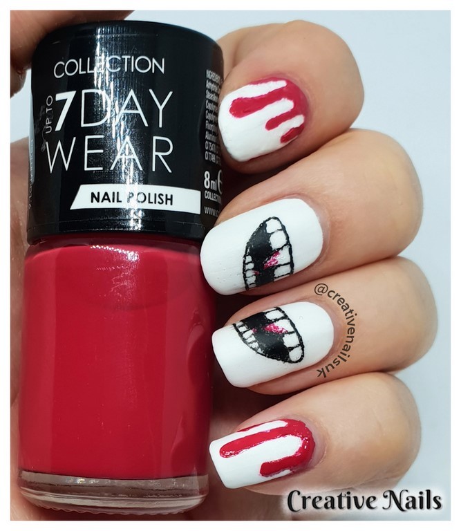 vampire nail art