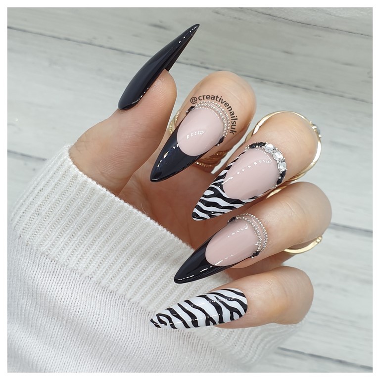 zebra print nails