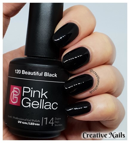 pink gellac gel polish beautiful black