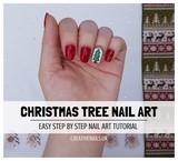 christmas tree nail art tutorial