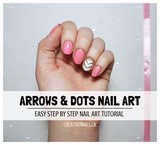 chevron and dots nail art tutorial